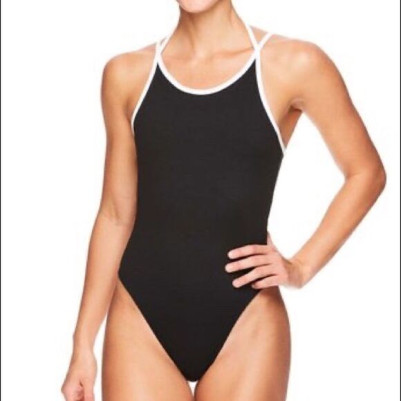 New GAIAM SONOMA  bodysuit Black /WhiteMSRP$105.00 - Picture 1 of 5